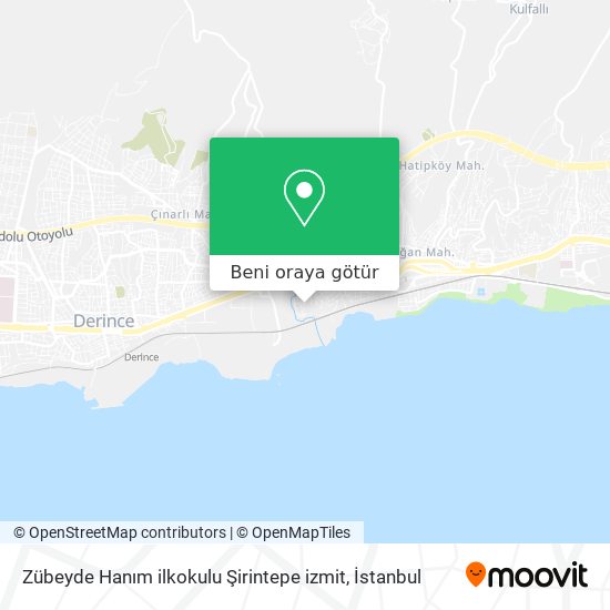 Zübeyde Hanım ilkokulu Şirintepe izmit harita