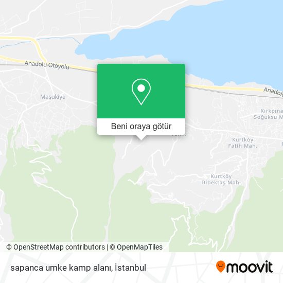 sapanca umke kamp alanı harita
