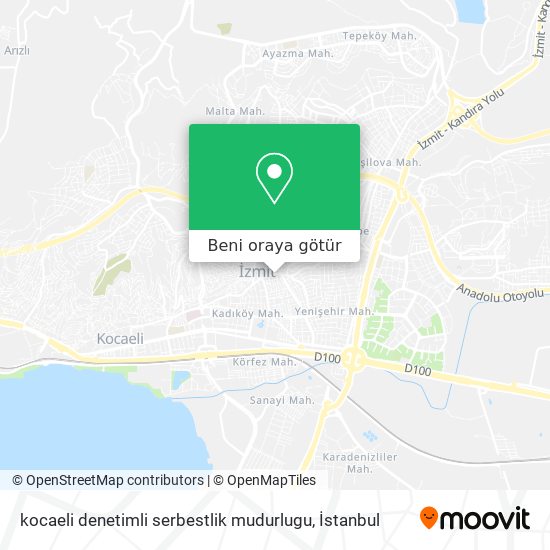 kocaeli denetimli serbestlik mudurlugu harita