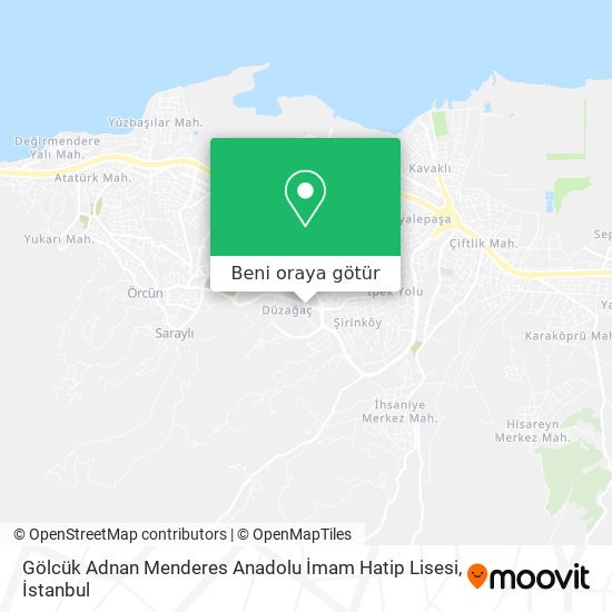 Gölcük Adnan Menderes Anadolu İmam Hatip Lisesi harita