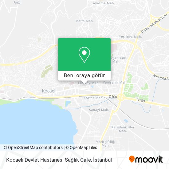 Kocaeli Devlet Hastanesi Sağlık Cafe harita