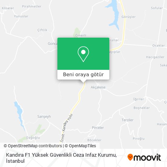 Kandıra F1 Yüksek Güvenlikli Ceza Infaz Kurumu harita