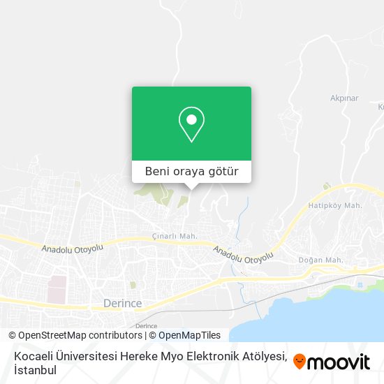 Kocaeli Üniversitesi Hereke Myo Elektronik Atölyesi harita