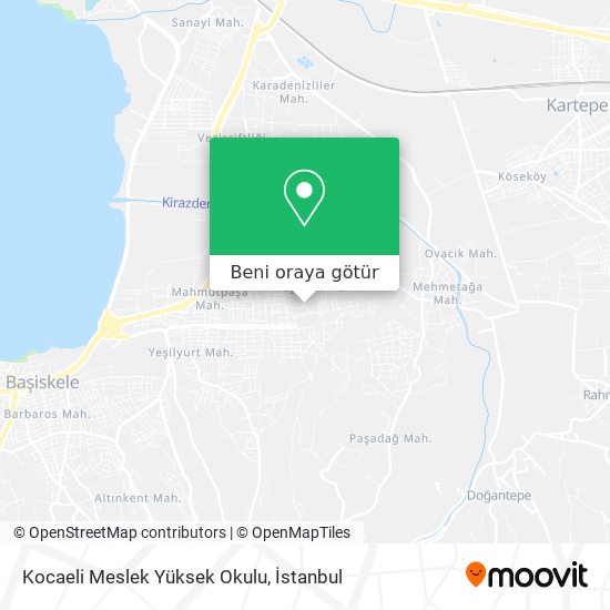 Kocaeli Meslek Yüksek Okulu harita