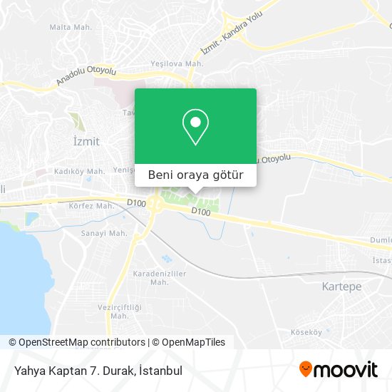 Yahya Kaptan 7. Durak harita