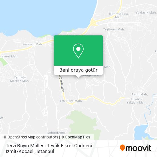 Terzi Bayırı Mallesi Tevfik Fikret Caddesi İzmit / Kocaeli harita