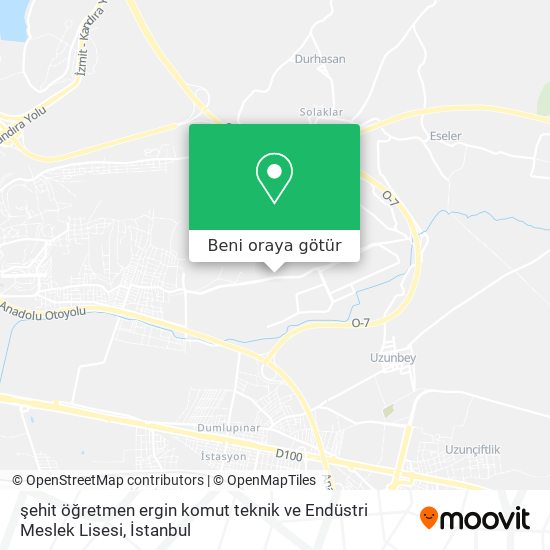 şehit öğretmen ergin komut teknik ve Endüstri Meslek Lisesi harita