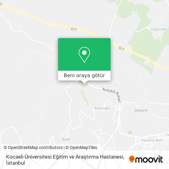 Kocaeli Üniversitesi Eğitim ve Araştırma Hastanesi harita