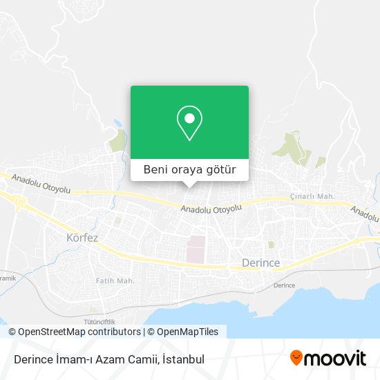 Derince İmam-ı Azam Camii harita
