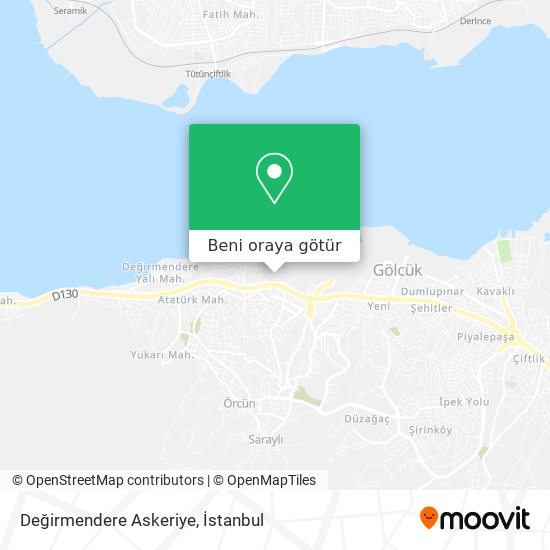 Değirmendere Askeriye harita