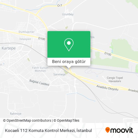 Kocaeli 112 Komuta Kontrol Merkezi harita