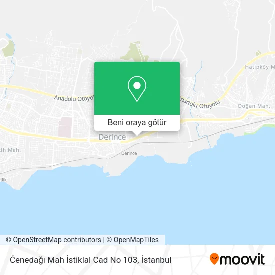 Ćenedağı Mah İstiklal Cad No 103 harita