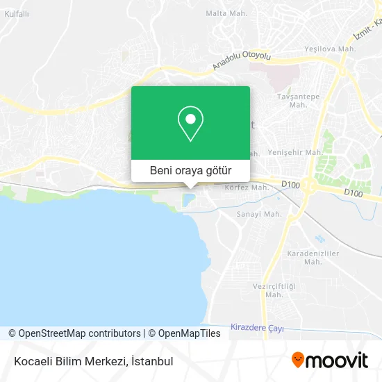 Kocaeli Bilim Merkezi harita