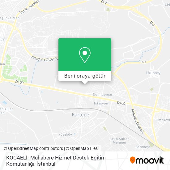 KOCAELİ- Muhabere Hizmet Destek Eğitim Komutanlığı harita