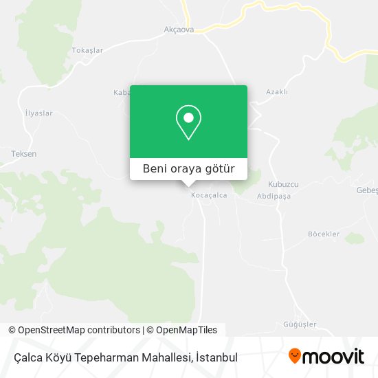 Çalca Köyü Tepeharman Mahallesi harita