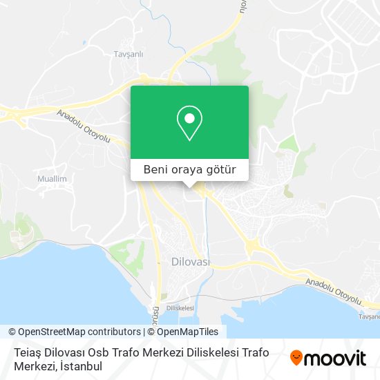 Teiaş Dilovası Osb Trafo Merkezi Diliskelesi Trafo Merkezi harita