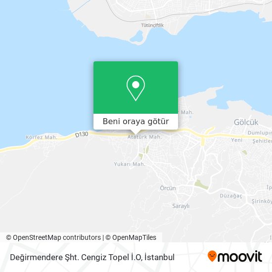 Değirmendere Şht. Cengiz Topel İ.O harita