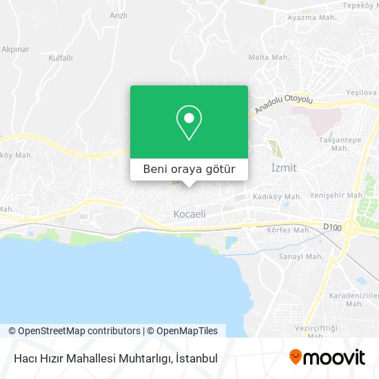 Hacı Hızır Mahallesi Muhtarlıgı harita