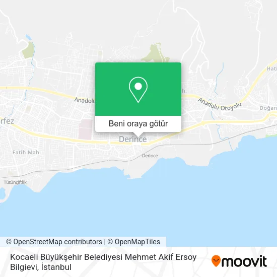 Kocaeli Büyükşehir Belediyesi Mehmet Akif Ersoy Bilgievi harita