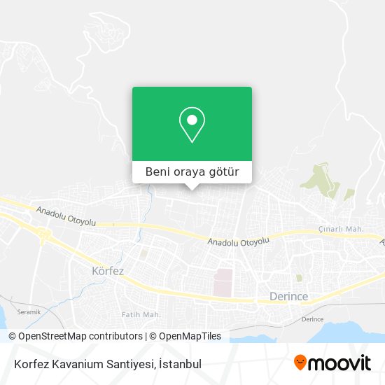 Korfez Kavanium Santiyesi harita