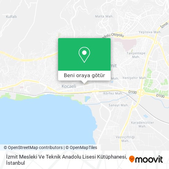 İzmit Mesleki Ve Teknik Anadolu Lisesi Kütüphanesi harita