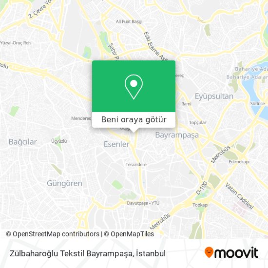 Zülbaharoğlu Tekstil Bayrampaşa harita
