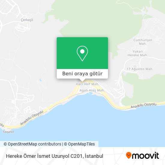 Hereke Ömer İsmet Uzunyol C201 harita