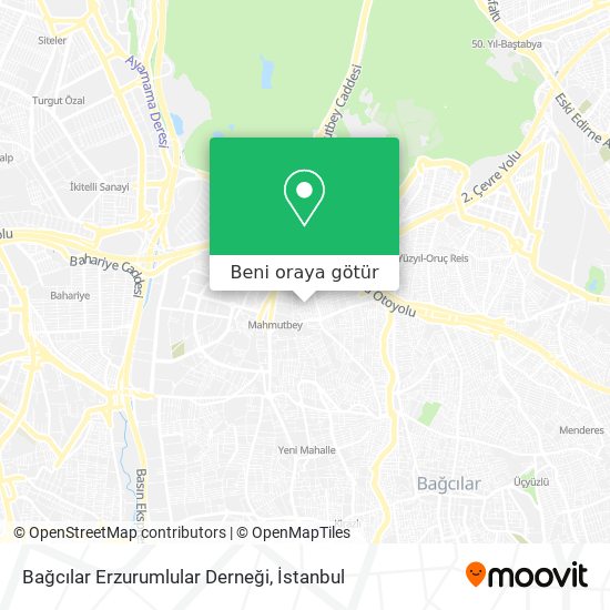 Bağcılar Erzurumlular Derneği harita