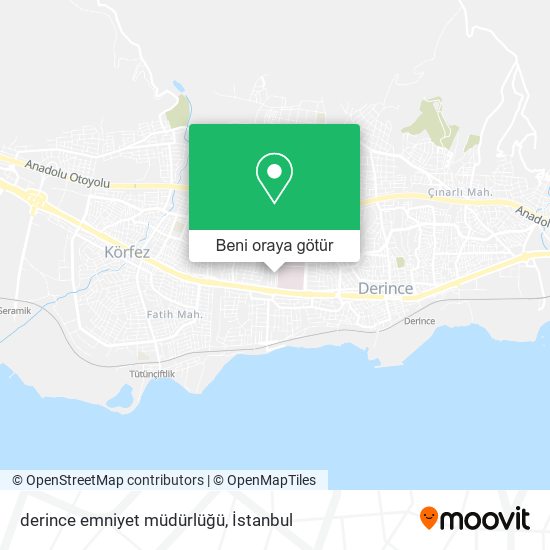 derince emniyet müdürlüğü harita