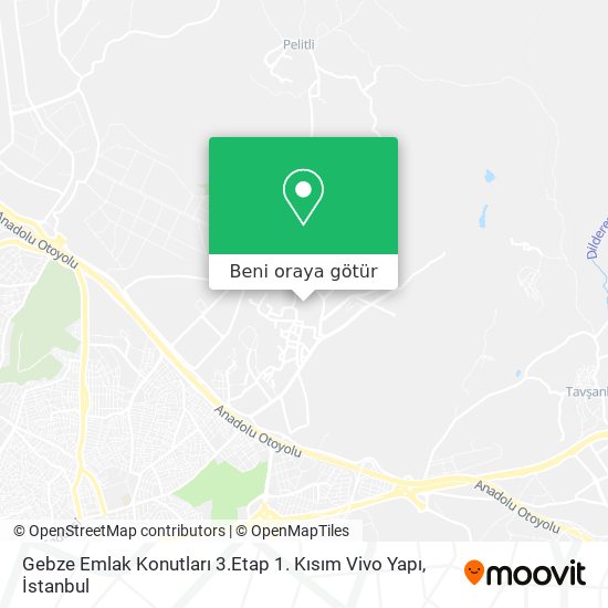 Gebze Emlak Konutları 3.Etap 1. Kısım Vivo Yapı harita