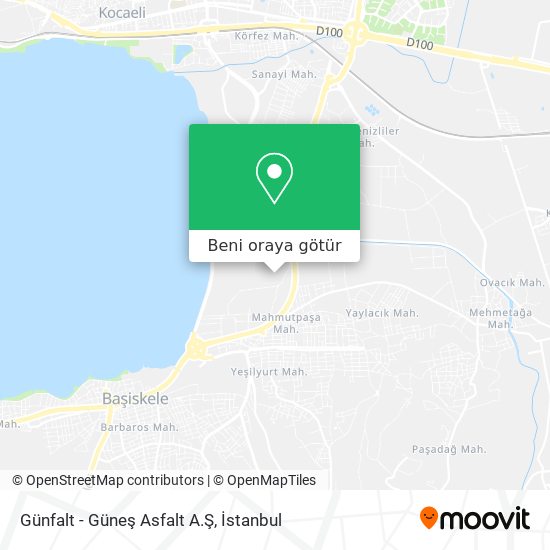 Günfalt - Güneş Asfalt A.Ş harita