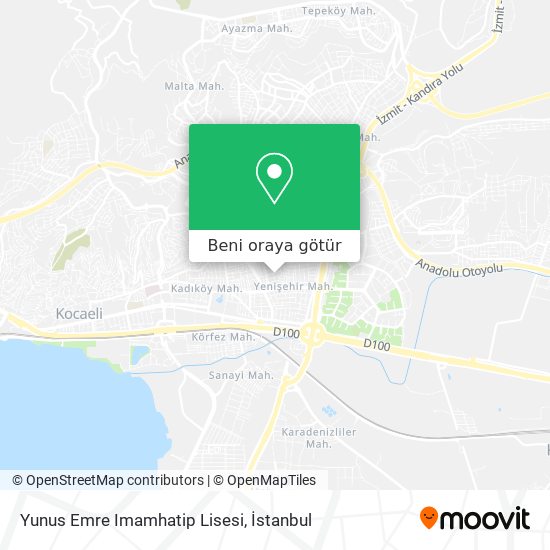 Yunus Emre Imamhatip Lisesi harita