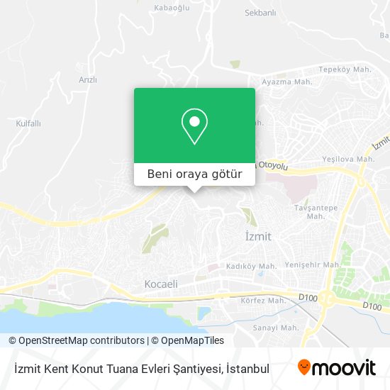 İzmit Kent Konut Tuana Evleri Şantiyesi harita
