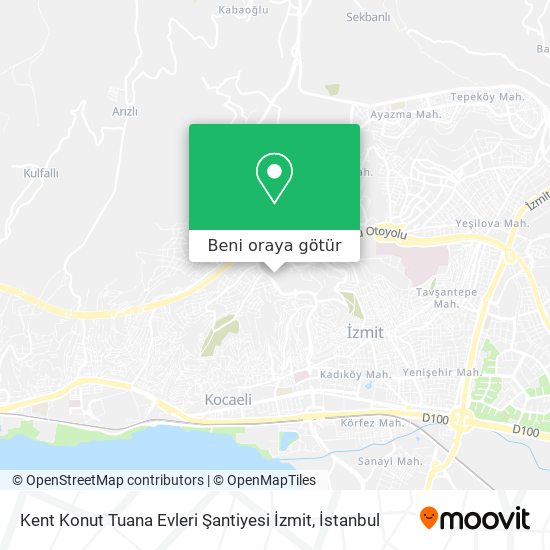 Kent Konut Tuana Evleri Şantiyesi İzmit harita