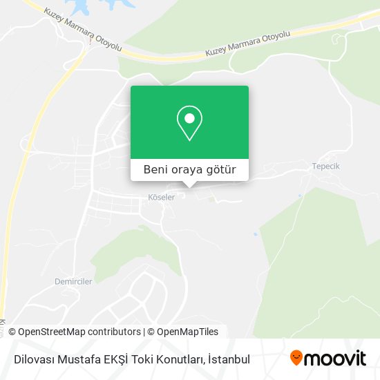 Dilovası Mustafa EKŞİ Toki Konutları harita