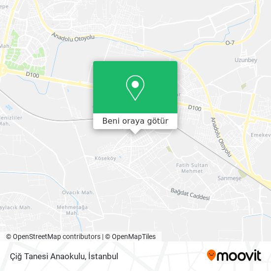 Çiğ Tanesi Anaokulu harita