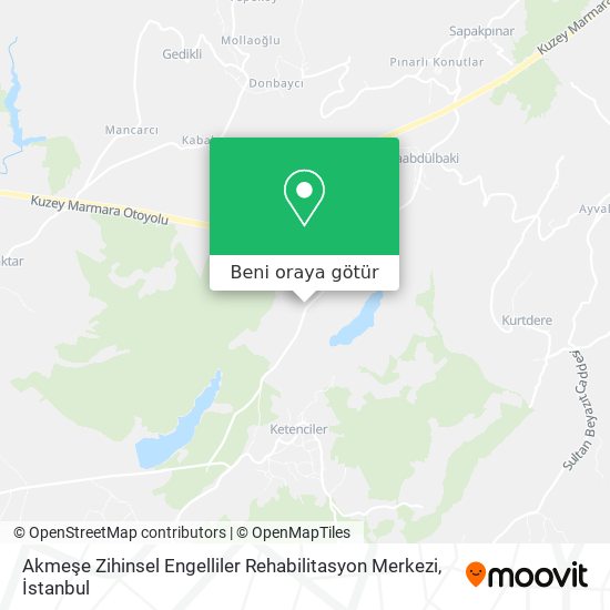 Akmeşe Zihinsel Engelliler Rehabilitasyon Merkezi harita