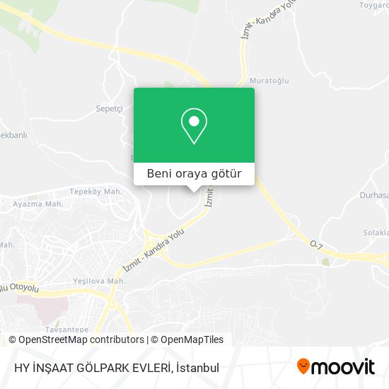 HY İNŞAAT GÖLPARK EVLERİ harita