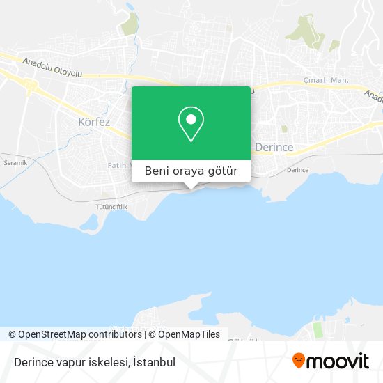 Derince vapur iskelesi harita
