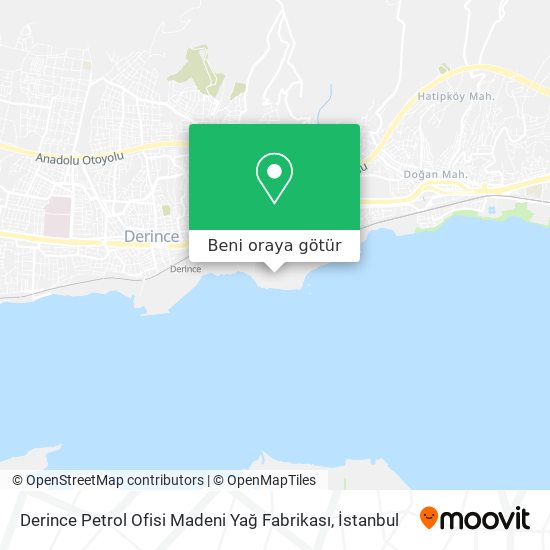 Derince Petrol Ofisi Madeni Yağ Fabrikası harita