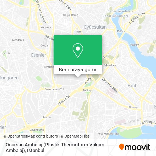 Onursan Ambalaj (Plastik Thermoform Vakum Ambalaj) harita