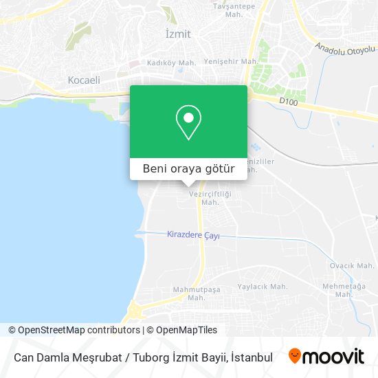 Can Damla Meşrubat / Tuborg İzmit Bayii harita