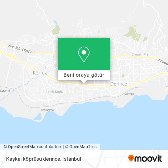 Kaşkal köprüsü derince harita