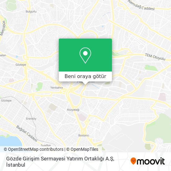 Gözde Girişim Sermayesi Yatırım Ortaklığı A.Ş harita