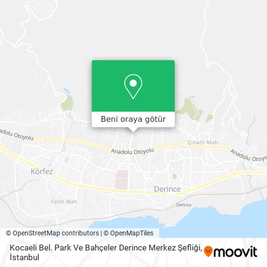 Kocaeli Bel. Park Ve Bahçeler Derince Merkez Şefliği harita