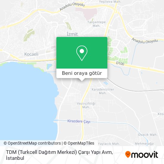 TDM (Turkcell Dağıtım Merkezi) Çarşı Yapı Avm harita