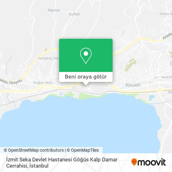 İzmit Seka Devlet Hastanesi Göğüs Kalp Damar Cerrahisi harita