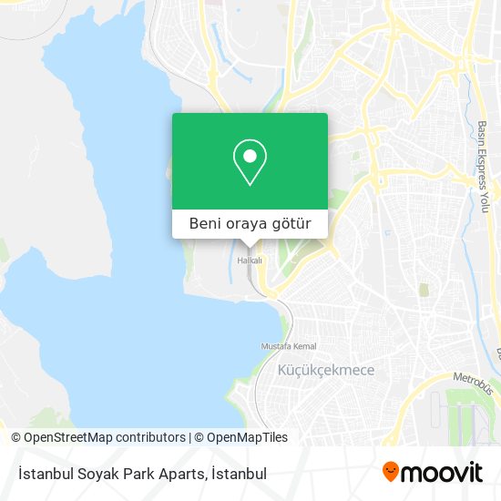 İstanbul Soyak Park Aparts harita