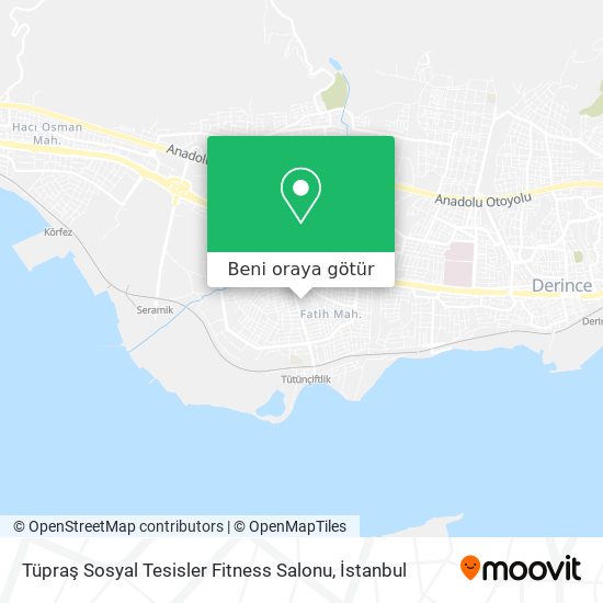 Tüpraş Sosyal Tesisler Fitness Salonu harita