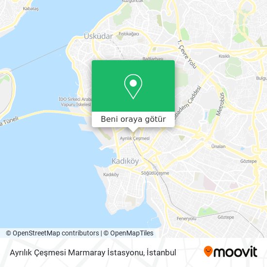 Ayrılık Çeşmesi Marmaray İstasyonu harita